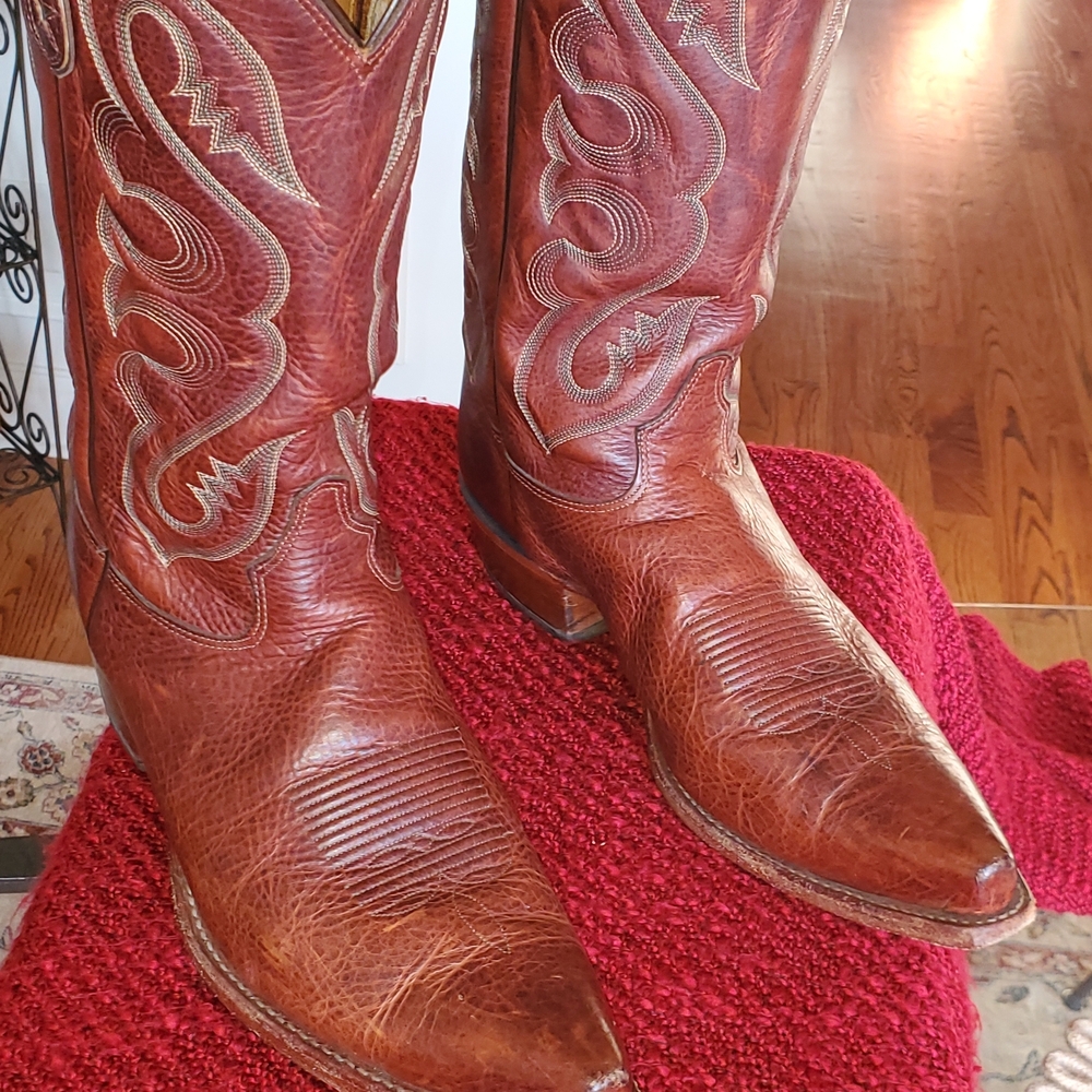 Tony Lama  Leather Western Boot Interior